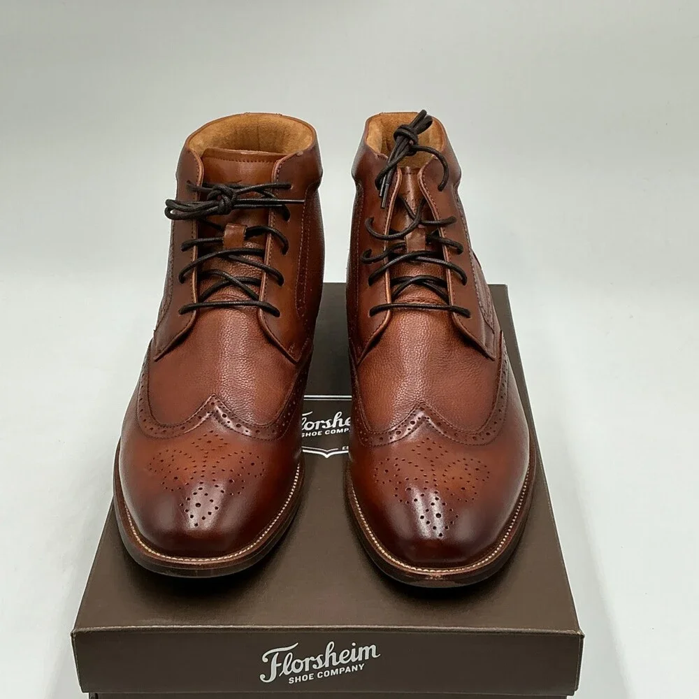 Florsheim Men’s Rucci Lace Boots 13417-221 Size 9.5 Wide Brown Ebay1669 - Picture 2 of 5